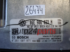 Μονάδα Ελέγχου Κινητήρα VOLKSWAGEN 0261S07871 06E906023N MED17.1.6