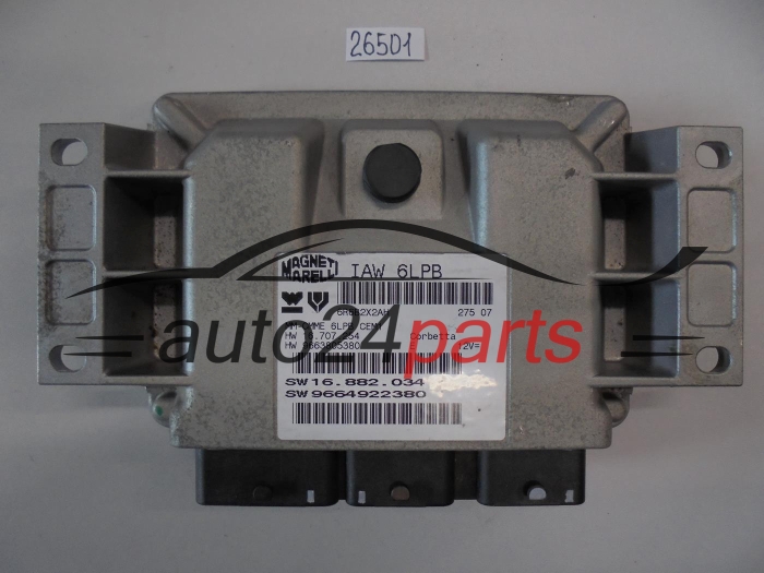 KOMPUTER STEROWNIK SILNIKA PEUGEOT 307 407 2.0 IAW6LPB, IAW 6LPB, 9664922380