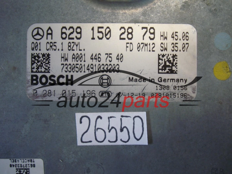 KOMPUTER STEROWNIK SILNIKA MERCEDES BENZ 0281015196 A6291502879 CR5.1