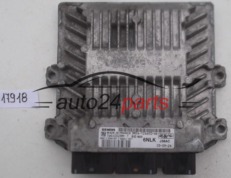 KOMPUTER STEROWNIK SILNIKA FORD C-MAX 2.0 TDCI SIEMENS 5WS40028M-T, 3M5A-12A650-HK