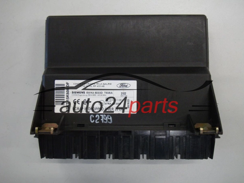 CENTRALKA MODUL STEROWNIK KOMFORTU FORD FIESTA 1.4, 5WK4 8033D, 5WK48033D, 2S6T15K600DF