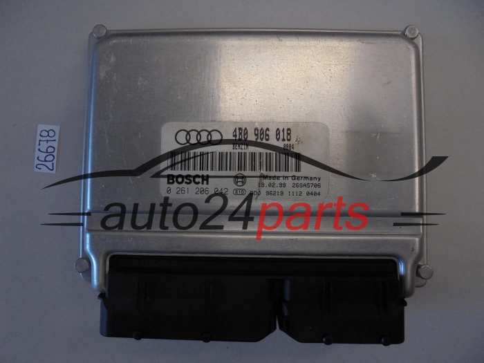 KOMPUTER STEROWNIK SILNIKA AUDI A6 1.8T BOSCH 0 261 206 042, 0261206042, 4B0 906 018, 4B0906018