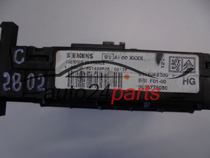 CENTRALKA MODUL STEROWNIK KOMFORTU CITROEN PEUGEOT SIEMENS S118085300F, 9646775080, BSI F01-00 HG