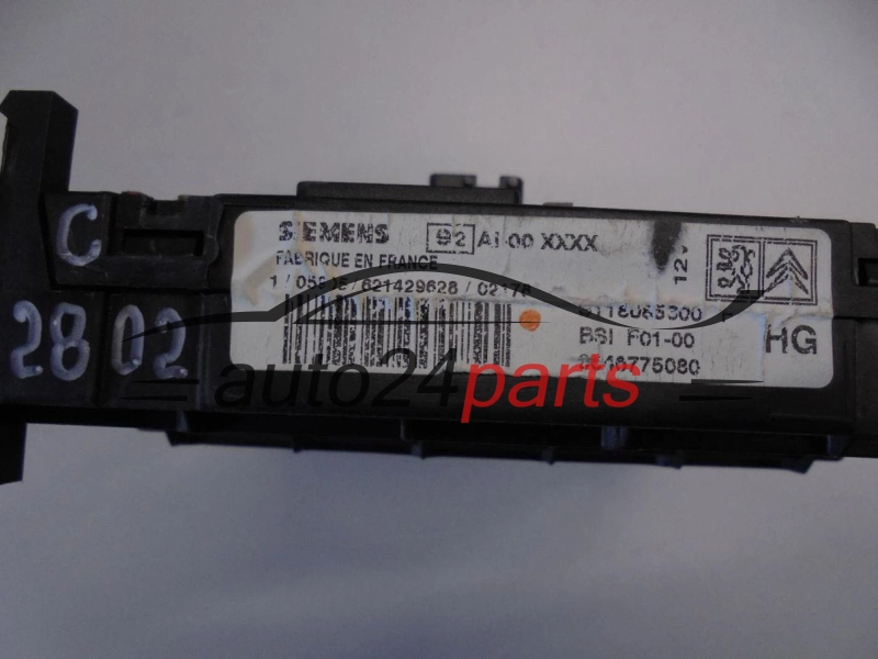 CENTRALKA MODUL STEROWNIK KOMFORTU CITROEN PEUGEOT SIEMENS S118085300F, 9646775080, BSI F01-00 HG