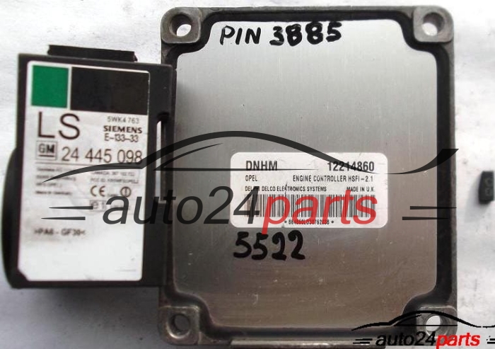 CALCULATEUR MOTEUR OPEL ASTRA ZAFIRA DELPHI DELCO 12214860 DNHM, 12214860DNHM, HSFI-2.1