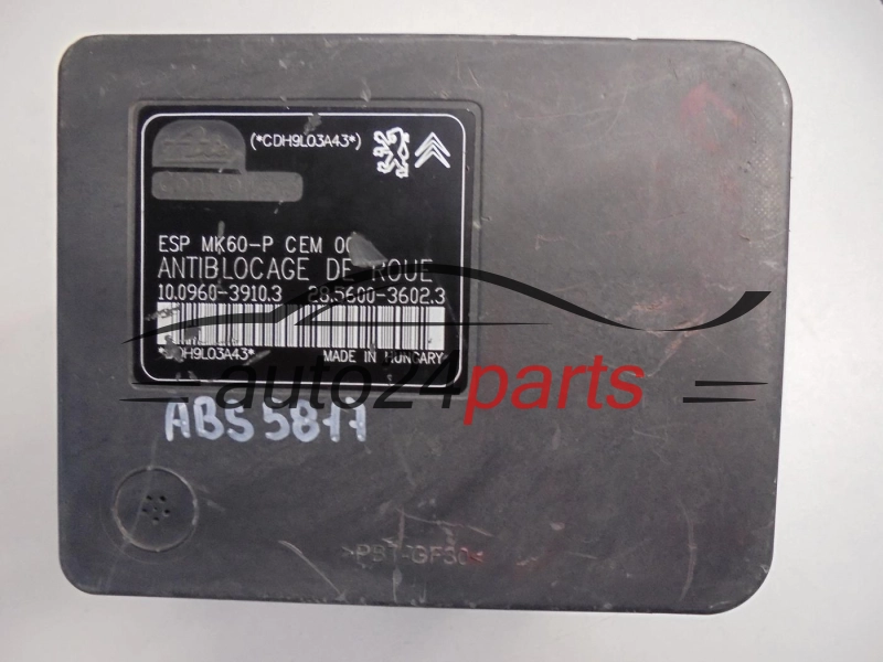 POMPA ABS I STEROWNIK CITROEN 9666392480 10.0960-3910.3 10096039103