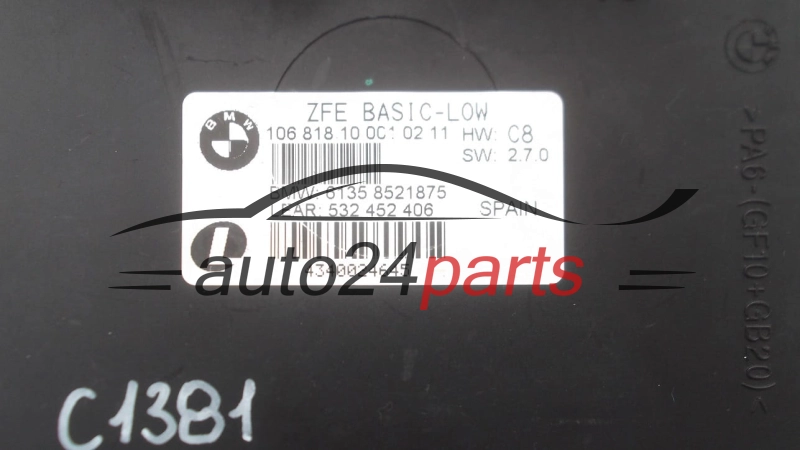CENTRALKA MODUL STEROWNIK BMW 6135 8521875, 61358521875, 532 452 406, 532452406 