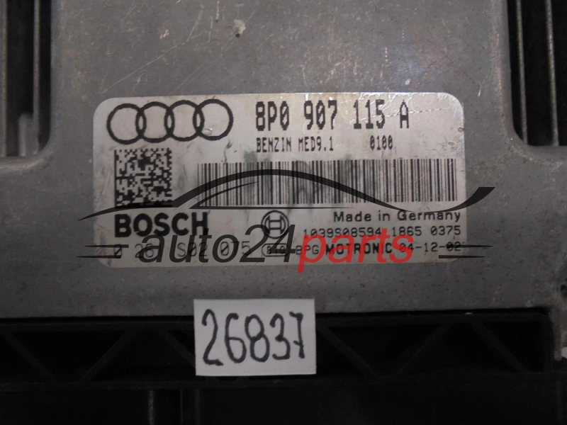 Komputer sterownik silnika Audi 0261S02075 8P0907115A MED9.1