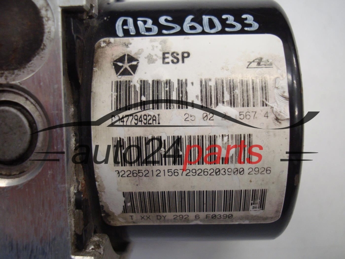 Pompe ABS et calculateur CHRYSLER 300C P04779492AI, ATE 25.0212-1567.4, 25021215674, 25.0927-4335.3, 25092743353, 25.0613-3069.3, 25061330693