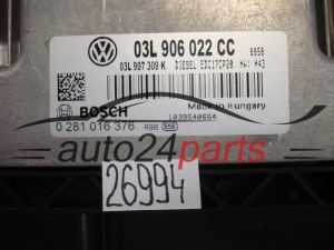 Sterownik silnika Volkswagen T5 T6 2.0 TDI 0281016376 03L906022CC – zdjęcie 2