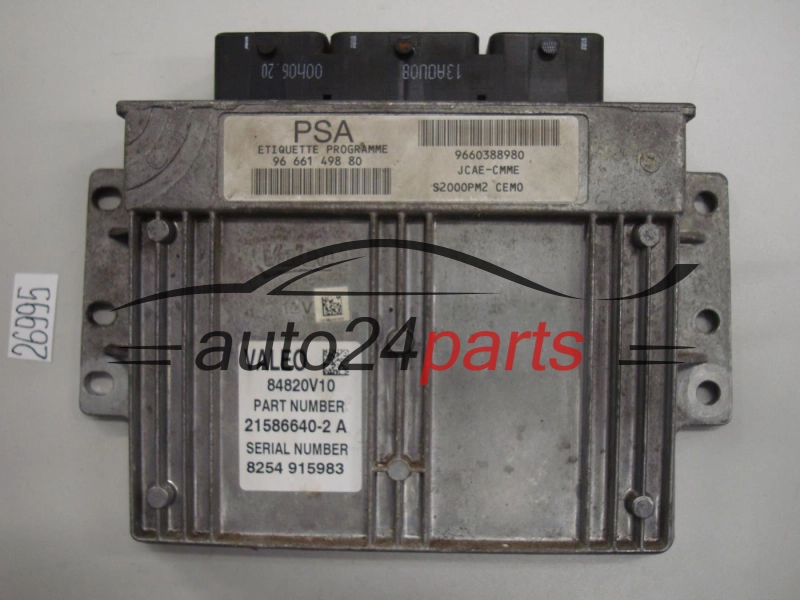 KOMPUTER STEROWNIK SILNIKA PEUGEOT 1.4 84820V10, 21586640-2 B, 96 661 498 80, 9666149880, 9660388980