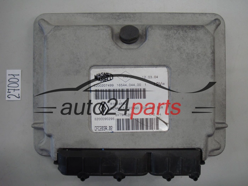 KOMPUTER STEROWNIK SILNIKA RENAULT TWINGO 1.2 Magneti Marelli CFC203R.02, CFC203R02, 16544.044.00, 1654404400, 8200207499, 8200090295