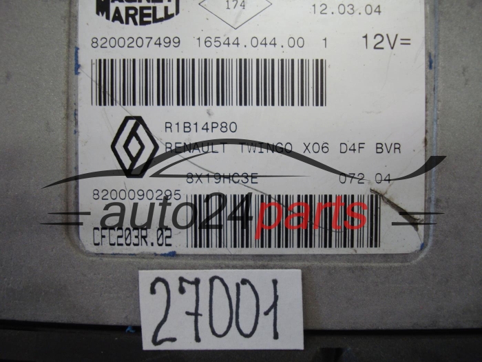 Sterownik silnika Renault Twingo 1.2 CFC203R02 1654404400 – zdjęcie 2