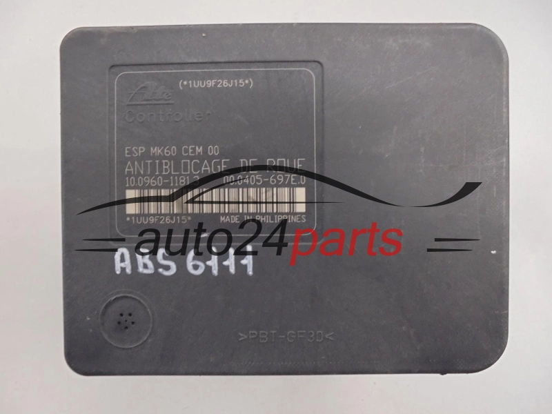 ABS POMPA I STEROWNIK CITROEN PEUGEOT 9663841580, 10.0206-0364.4, 10020603644, 10.0960-1181.3, 10096011813