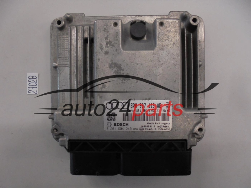 KOMPUTER STEROWNIK SILNIKA AUDI A3, TT, BOSCH 0 261 S04 240, 0261S04240, 8P0 907 115 AE, 8P0907115AE, MED17.5