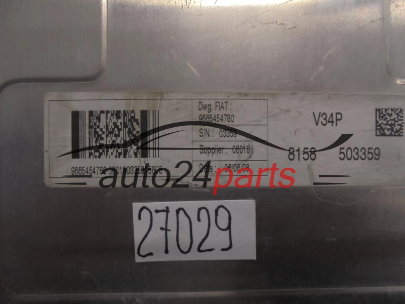 KOMPUTER STEROWNIK SILNIKA FIAT FIORINO VALEO 9665454780 V34P