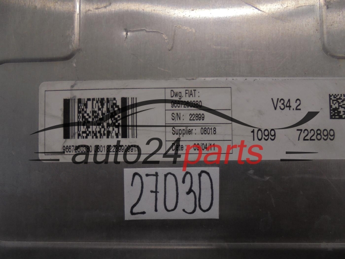 Centralita de motor FIAT 9667260380 618873