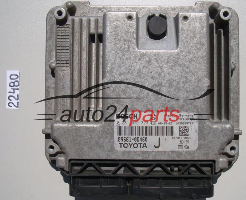 KOMPUTER STEROWNIK SILNIKA TOYOTA YARIS 1.4 D4D BOSCH 0281012323, 0 281 012 323, 89661-0D460 896610D460 J 407918-0989, 1039S28727