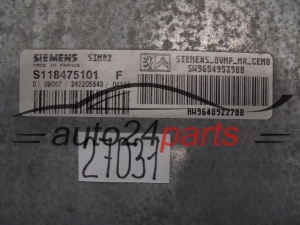 CITROEN PEUGEOT S118475101F SW99654953980 HW9640922780 SIM82