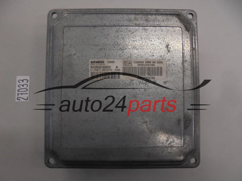 CITROEN PEUGEOT S120216002A SW9651497380 HW9640922780 SIM82