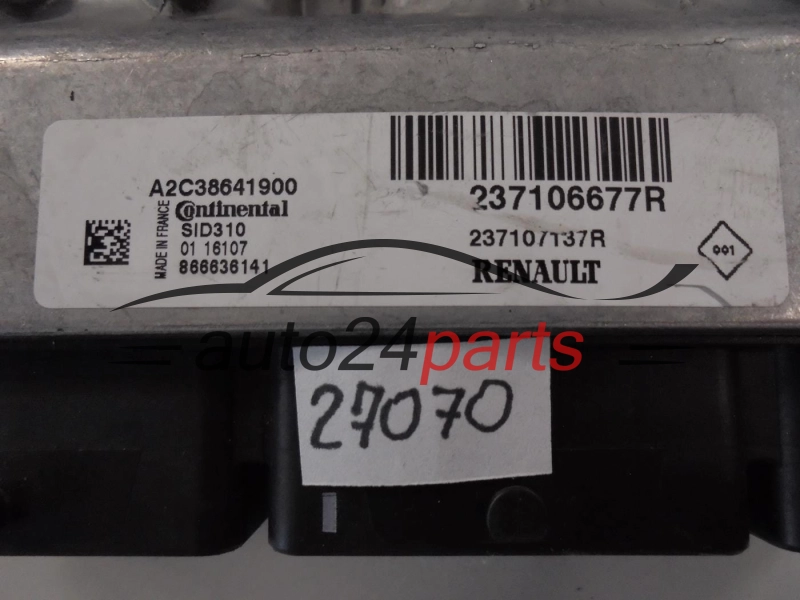 Centralina do motore RENAULT A2C38641900 237106677R SID310