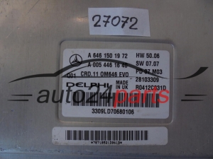 KOMPUTER STEROWNIK SILNIKA MERCEDES W208 220 CDI A6461501972, A 646 150 19 72, 6461501972, A0054461640, A 005 446 16 40, 0054461640, DELPHI R0412C031D 28103309, Q01 CRD.11 0M646 EVO