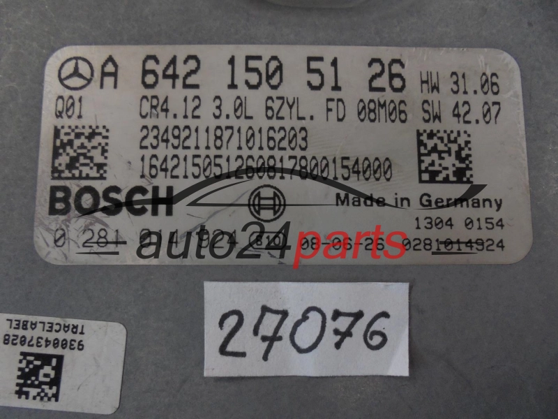 Sterownik silnika Mercedes-Benz 0281014924 A6421505126 – zdjęcie 2