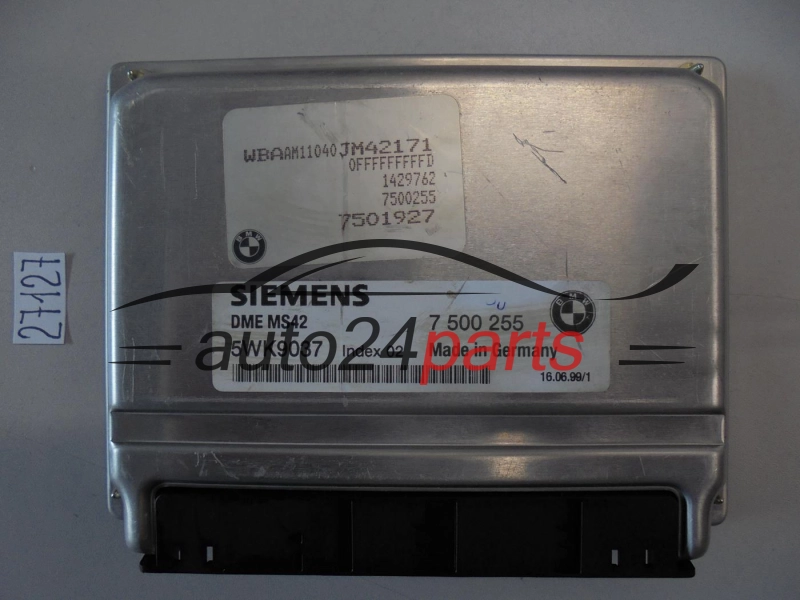 KOMPUTER STEROWNIK SILNIKA BMW 7 728 E38 528 E39 E46 SIEMENS 5WK9037 DME MS42 7500255