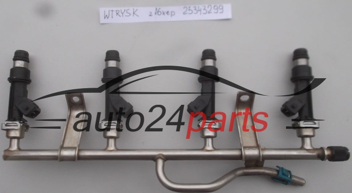 WTRYSK WTRYSKIWACZ PALIWA BENZYNA 1.6 Z16XEP OPEL ASTRA MERIVA TIGRA ZAFIRA 2004-2007, 25343299, 24435068, 5817414