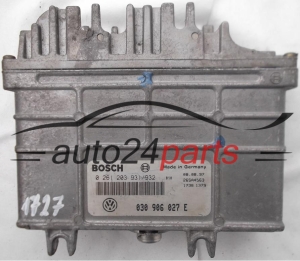 ECU ENGINE CONTROLLER VW VOLKSWAGEN POLO 1.0 AER 030906027E, 030 906 027 E, BOSCH 0261203931/932, 0261 203 931, 0 261 203 932, 0261203932, 26SA4563
