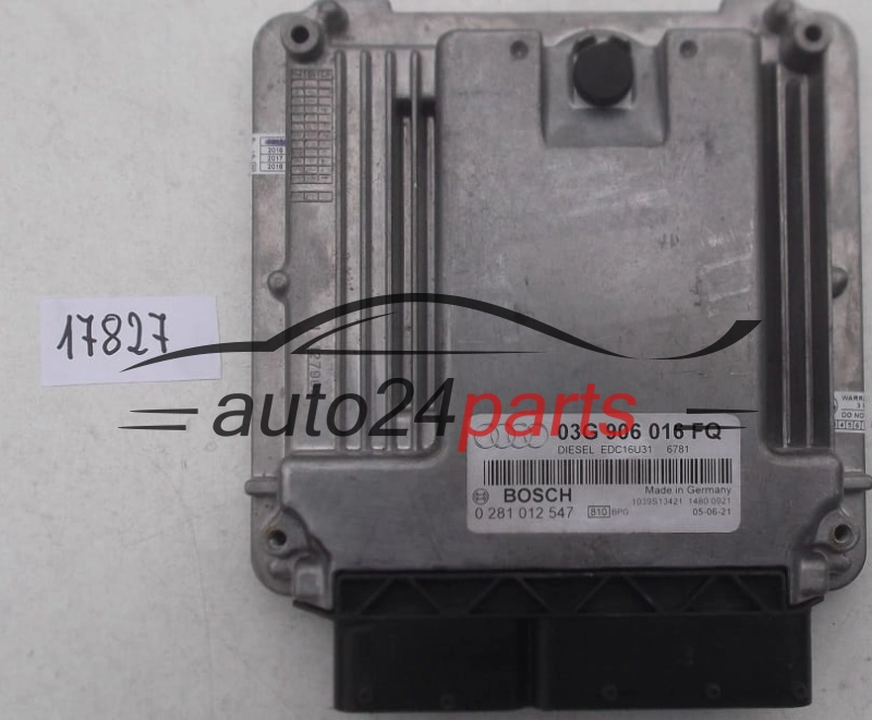 KOMPUTER STEROWNIK SILNIKA AUDI A4 2.0 TDI BPW BOSCH 0 281 012 547