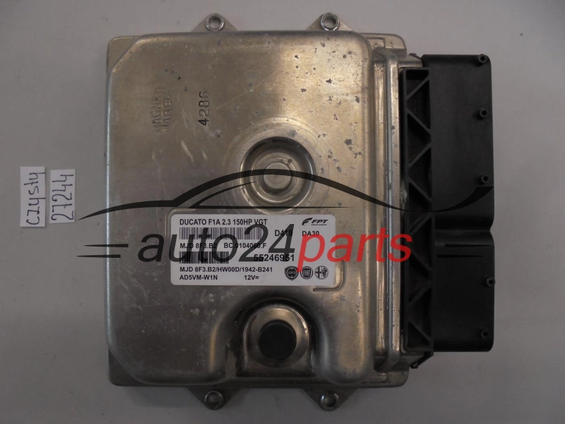 VIRGIN KOMPUTER STEROWNIK SILNIKA FIAT DUCATO 2.3 HPI MAGNETI MARELLI MJD 8F3.B2, MJD8F3B2, 55246951