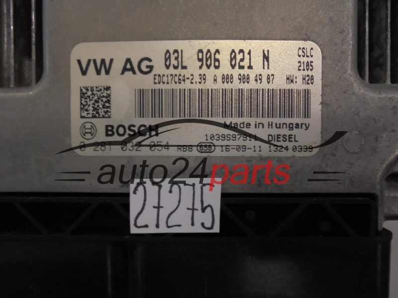 Centralina do motore VOLKSWAGEN CRAFTER 0281032054 03L906021N EDC17C64-2.39