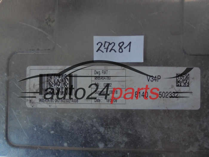 KOMPUTER STEROWNIK SILNIKA FIAT FIORINO VALEO 9665454780 V34P