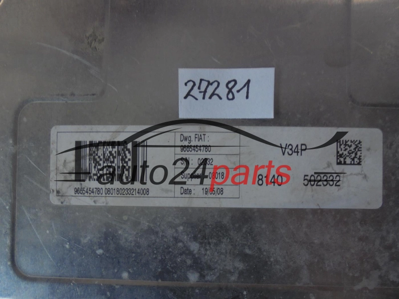 KOMPUTER STEROWNIK SILNIKA FIAT FIORINO VALEO 9665454780 V34P