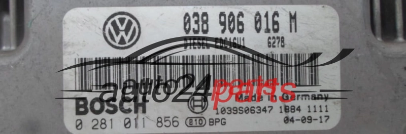 VW VOLKSWAGEN T5 1.9 TDI BOSCH 0281011856, 038 906 016 M, 038906016M.jpg