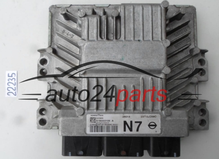 KOMPUTER STEROWNIK SILNIKA NISSAN QASHQAI 1.5 DCI SIEMENS VDO S180033106 A, S180033106A, 23710JD58C, SID303 