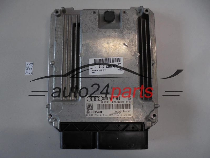 KOMPUTER STEROWNIK SILNIKA AUDI A4 A5 3.0 TDI BOSCH 0 281 014 014, 0281014014, 8K0 907 401, 8K0907401
