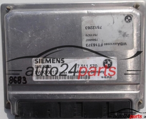 ECU CENTRALITA DE MOTOR BMW E46 3.0, SIEMENS 5WK90012, 7 511 570, 7511570 