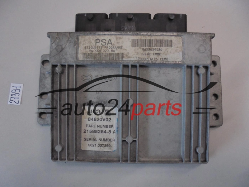 KOMPUTER STEROWNIK SILNIKA PEUGEOT 206 1.4 SAGEM 21585264-8 A, 215852648A, 96 569 727 80, 9656972780, 9655659480