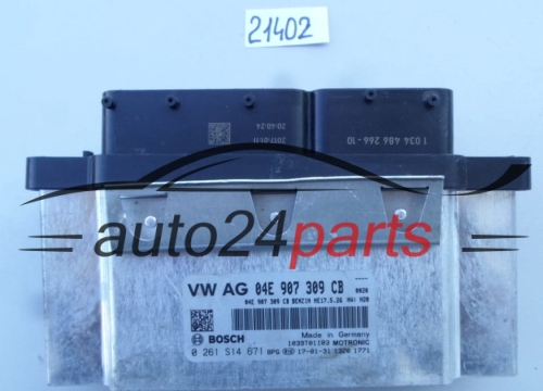 KOMPUTER STEROWNIK SILNIKA VW VOLKSWAGEN BOSCH 0 261 S14 671, 0261S14671, 04E 907 309 CB, 04E907309CB
