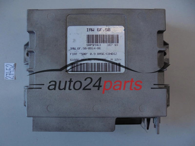 KOMPUTER STEROWNIK SILNIKA FIAT CINQUECENTO 500 0.9, MAGNETI MARELLI IAW 6F.S0, IAW6FS0, 61602.054.01, 6160205401, 7780555