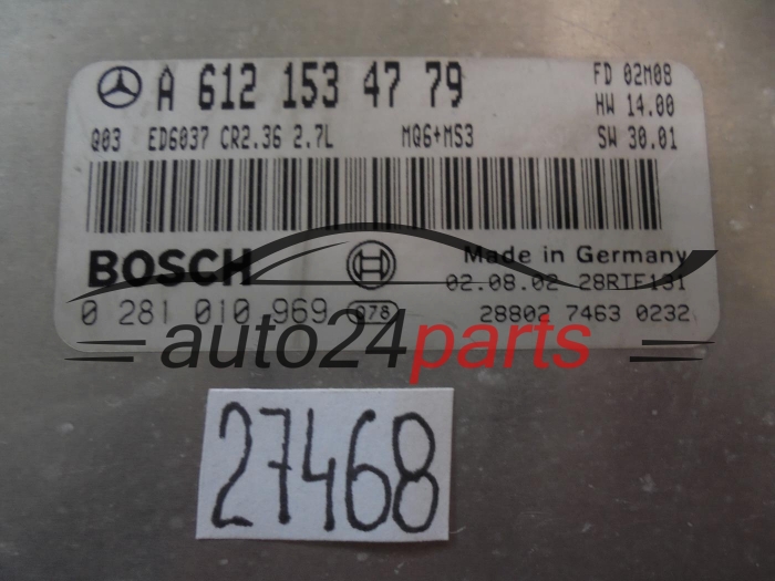 KOMPUTER STEROWNIK SILNIKA MERCEDES BENZ 0281010969 A6121534779 CR2.36