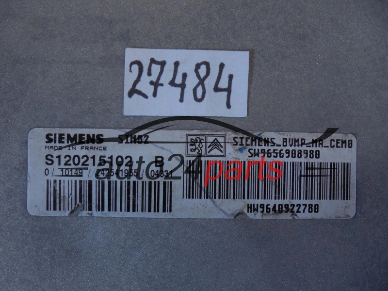Sterownik skrzyni automatycznej Citroen Peugeot S120215102BSW 9640922780 – zdjęcie 4