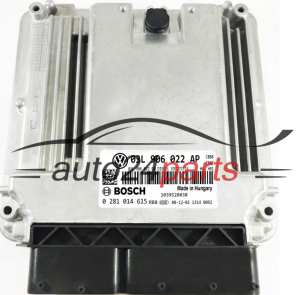 CENTRALINA MOTORE SKODA SUPERB 2.0 TDI 03L906022AP, 03L 906 022 AP, 03L906022GA, 03L 906 022 GA, BOSCH 0281014615, 0 281 014 615, DIESEL EDC17CP14 CBBB 2847, 1039S28838