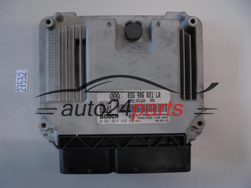KOMPUTER STEROWNIK SILNIKA VW VOLKSWAGEN PASSAT 1.9 TDI BOSCH 0 281 013 260, 0281013260, 03G 906 021 LR, 03G906021LR, 03G906021AN, EDC16U34