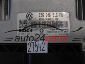 Sterownik silnika Volkswagen Golf Jetta 2.0 TDI 0281011903 03G906016FM – zdjęcie 2