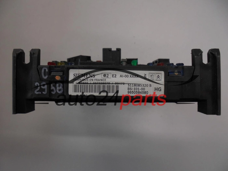 CENTRALKA MODUL STEROWNIK KOMFORTU CITROEN PEUGEOT SIEMENS S118085320B, 9650584580, BSI E01-00 HG