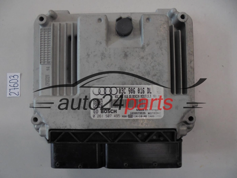 KOMPUTER STEROWNIK SILNIKA AUDI VW BOSCH 0 261 S07 495, 0261S07495, 03C906016 DL, MED17.5.5