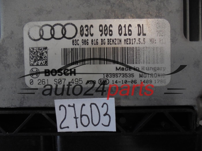Sterownik silnika Audi Volkswagen 5.5 0261S07495 03C906016DL – zdjęcie 2